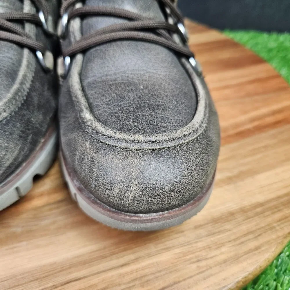 Sorel Harlow NL3339-245 Brown Leather Ankle Hiking Boots Size Womens 8 Lace Up - Picture 8 of 13